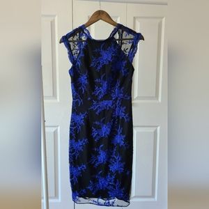 Hailey Adrianna Papell blue lace evening dress - sz2